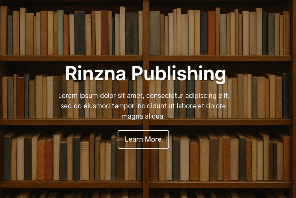 “RINZNA Publishing — African authors, books, and creativity.”