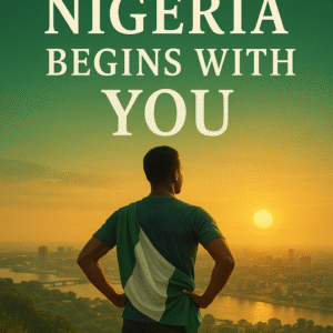 “Book cover of A New Nigeria Begins With You by Arinze Achebe — national transformation manifesto.”