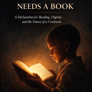 “African child reading a book – literacy and education in Africa”